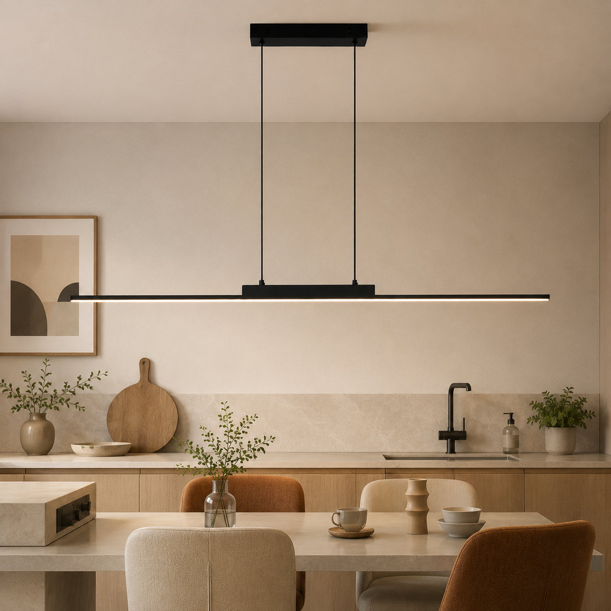 Long Modern LED Pendant Light