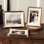 Brooks Wood & Brass Tabletop Photo Frame
