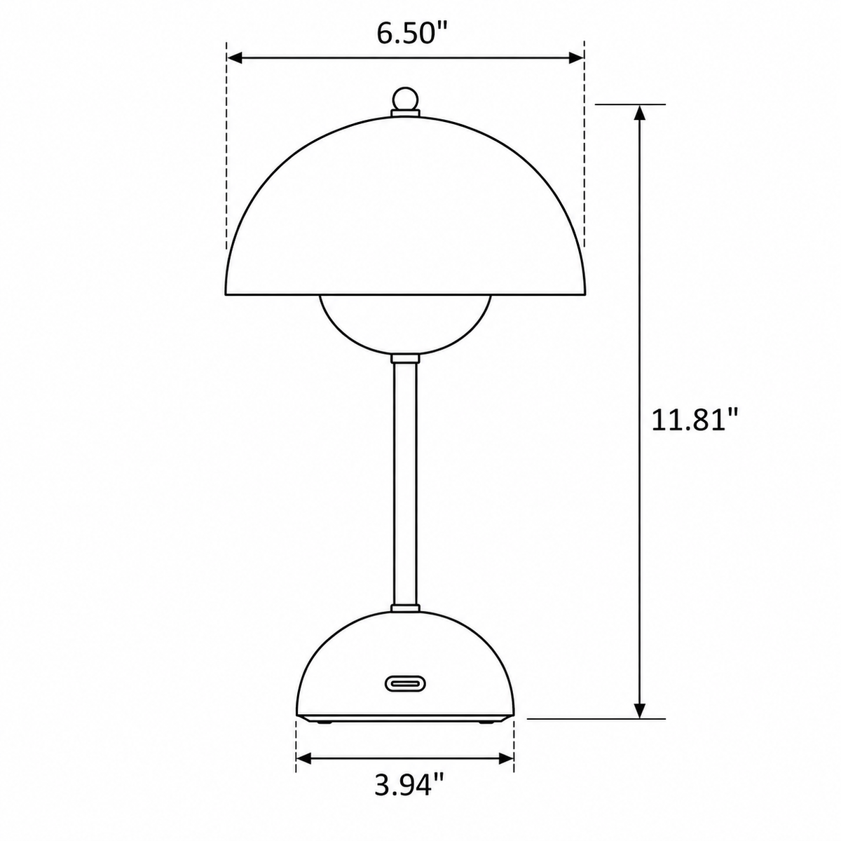 Rechargeable Mushroom Table Lamp
