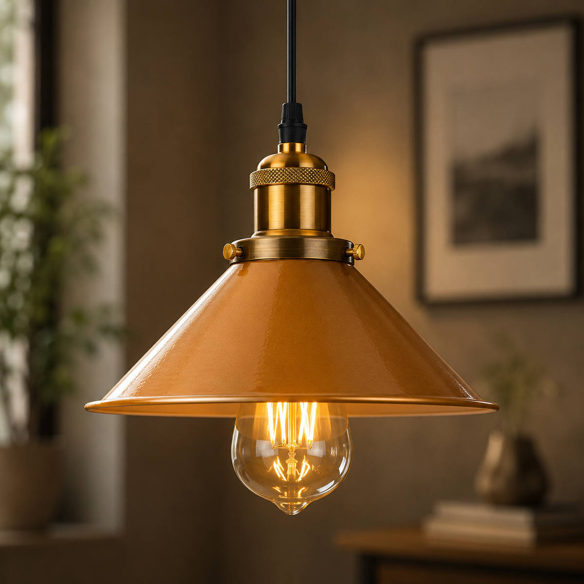 Vintage Industrial Cone Pendant Light