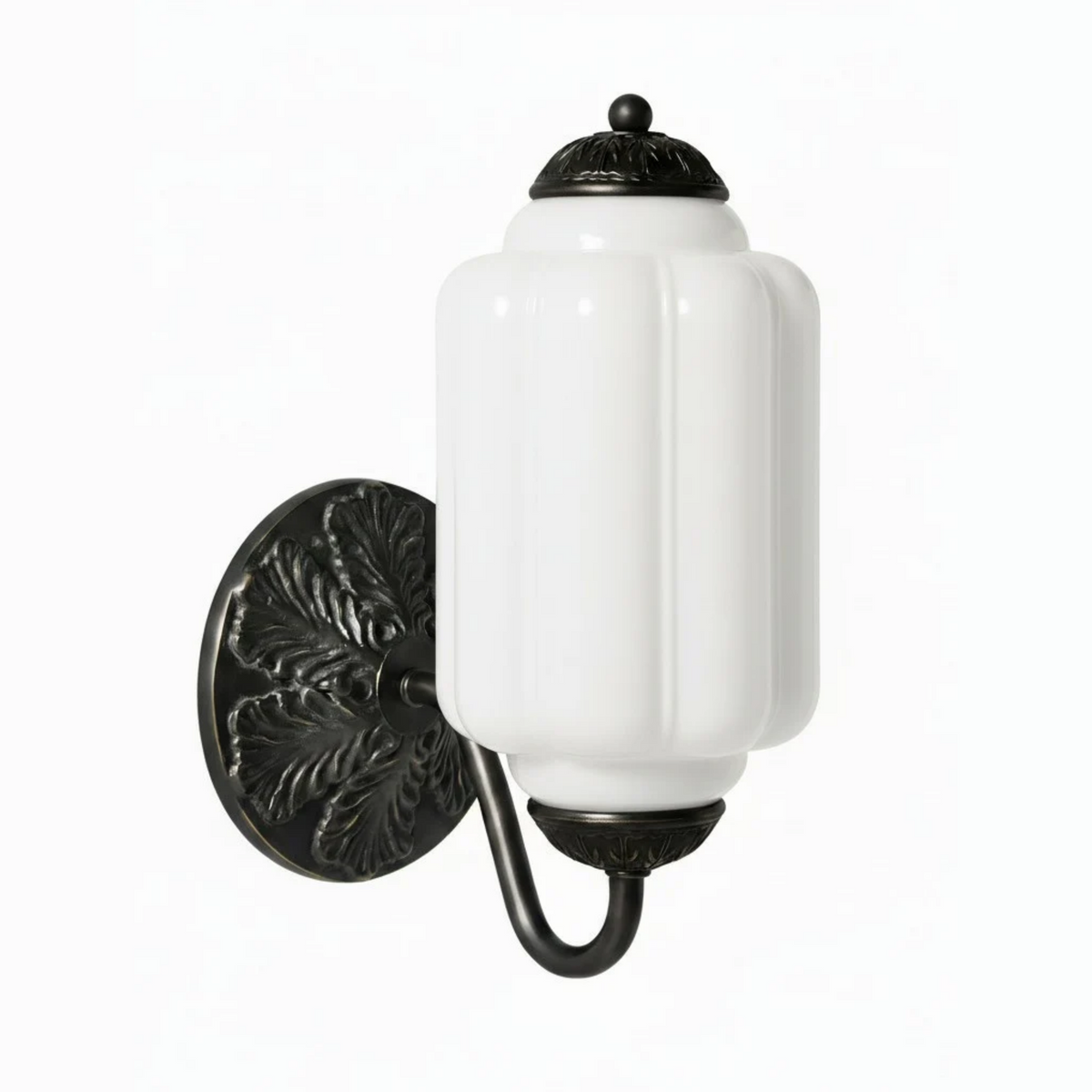 Vintage Glass Brass Margot Wall Sconce