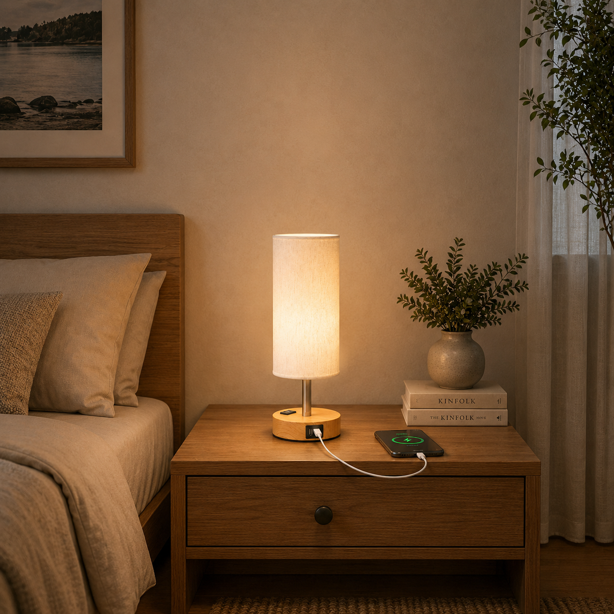 Velnee Bedside Table Lamp